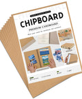 Heavy Duty Chipboard Sheets Pack 10 Sheets 8.5 X 11 Inches 22Pt Book Board For Bookbinding And Crafts Durable Kraft Board