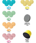 3 Inch Sanding Disc Starter Kit With K600 To K1500 Grits, 25 Discs, One Interface Pad, And Palm Sander variety colors and grits