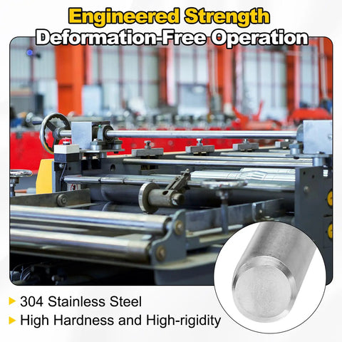 Two Pack 1/4 Inch By 150mm Linear Motion Rods Stainless Steel 304 Shaft Guide For 3D Printer CNC Projects And DIY Craft Tools, shown in industrial use