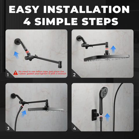Top Shelf Matte Black Dual Shower Combo Featuring A Plush Ten Inch Rain Head And Quick Release Handheld Sprayer With Five Dynamic Mist Settings For Real Chill Bathroom Vibes