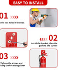 Step-by-step guide for installing 12 Pack Heavy Duty Fire Extinguisher Brackets Universal Wall Mounts With Screws For 5 Lb To 13 Lb Fire Extinguishers Iron Wall Hangers Rust Resistant And Easy Install