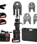 18V Electric Copper Pipe Crimping Tool Kit With Brushless Motor Hydraulic Press Pro Plumber Crimper with batteries and dies.
