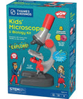Young Scientist Microscope Kit With 720X Magnification, LED Light, Prepared And Blank Slides, Audio Learning Content, Beginner Biology Gift For Kids Aged 6 Plus box front