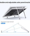Adjustable Tilt Mount Brackets For Solar Panels Aluminum Alloy 15 Degree To 30 Degree Tilt Fits 50 To 400W Panels Roof RV Boat