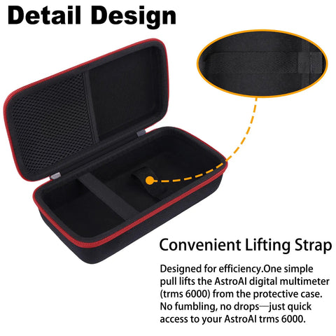Open view of hard case replacement for digital multimeter volt meter by Aenllosi for 6000 counts with mesh pocket and strap.