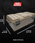ACDC30 Divided Ammo Crate Utility Box For Outdoor Gear And Tool Storage Water Resistant Stackable USA Made Dark Earth