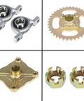 Components of 32 Inch Live Rear Axle Kit With Disc Wheel Hub Replacement For Go Kart ATV Quad And Drift Trikes Beefy Heavy Duty Chrome Shaft