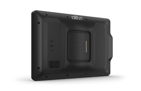 Rear view of OTR1020 Renewed 10-Inch GPS Truck Navigator With Extra Large High-Res Screen showing connections and ports.