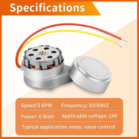 Zone Valve Motor Replacement 802360JA For Honeywell V8043 V8044 Solenoid 24V 50 60Hz 5W with specifications displayed