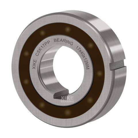 CSK17PP Sealed Ball Bearing 17x40x12mm, chrome steel, designed for heavy duty use in machinery, showing precision engineering.