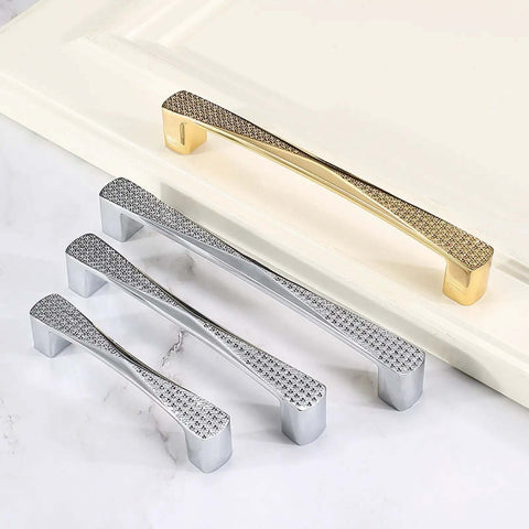 Four metallic cabinet knobs, including two pack silver cabinet knobs 128mm zinc alloy furniture hardware for cupboards doors wardrobes