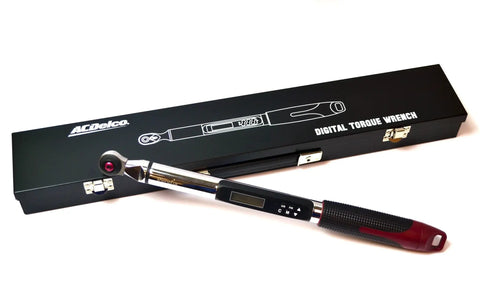 Pro Grade Heavy Duty Quarter Inch Digital Torque Wrench With Buzzer And LED Alerts, Interchangeable Head, ISO 6789 Certified With Calibration Certificate, Backlit LCD Shows Reached Torque, Battery Life, And Units Nm, Kg-Cm, In-Lb, Ft-Lb, CW CCW in case