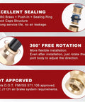 1/4 Inch Quick Push To Connect Brass Union Straight Fitting High Quality DOT Approved For Tube OD X NPT Thread Air Line Adapter