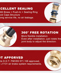 Brass 1/4 push-to-connect fittings set with male straight and elbow, 1/4 in tube OD x 1/8 in NPT, DOT approved, 30 pcs