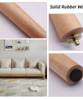 Solid Rubber Wood Replacement Sofa Legs Set Of Four 6 Inch Slant Leg Design For Couch Loveseat Chair Ottoman Or Coffee Table