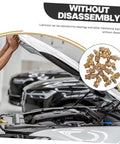 All In One Brass Grease Fittings And Nozzles Kit With Straight And Angled Options For Bearings And Mechanical Equipment Lubrication Easy To Use No Disassembly Required Replacement For Various Applications image of brass fittings and a car engine without disassembly text