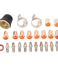 IPT40 Tip Electrode Kit For YesWelder CUT 55DS Pro And 65DS Plasma Cutters, 24-piece set with electrodes, nozzles, brackets