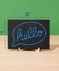 DIY Light Up Wire Art STEM Kit For Kids Ages 9 Plus With Electroluminescent Neon Signs Battery Packs And Design Templates A Fun Educational Science And Engineering Craft, 10x7-inch hello sign