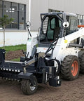 72 Inch Beefy Heavy Duty Power Rake Skid Steer Attachment For Landscaping And Construction With Wide Raking Coverage