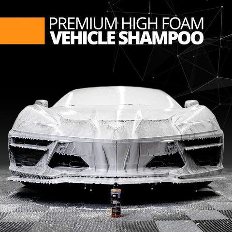 High Foam Vehicle Shampoo With Maximum Suds PH Neutral Car Wash Soap For Ceramic Coatings Citrus Scent Ceramic Safe No Brainer Rapid Rinse Formula For Foam Cannon Or Two Bucket Wash 32 Oz Bottle on foamed car front