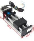 DM556S Stepper Motor Driver And EBX1605 CNC Linear Stage Actuator with dual optical axis and 1605 ball screw, 200mm travel