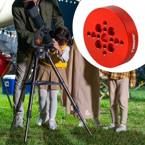Rock Solid Metal Telescope Mount Bracket With Sturdy Saddle Clamp for easy astronomy setup, shown in use with a telescope