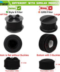 Comparison of Style 9 filter with flat bottom, correct for replacement filter kit for Bissell Style 9 10 12 and PowerForce bagless vacuums.