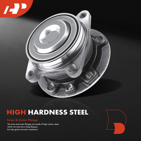 Two Rear Wheel Bearing And Hub Assembly Set Direct Fit For Jeep Cherokee KL Series 2014 2022 And Chrysler 200 2015 2017 FWD Only Built With Beefed Up Heavy Load Ball Or Roller Bearings For Superior Axial And Radial Load Capacity And Quieter Smoother Ride feature high hardness steel material
