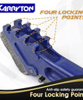 Heavy Duty Chain Pipe Wrench with 36 Inch Chain showing four locking points and anti-slip safety guarantee in blue.