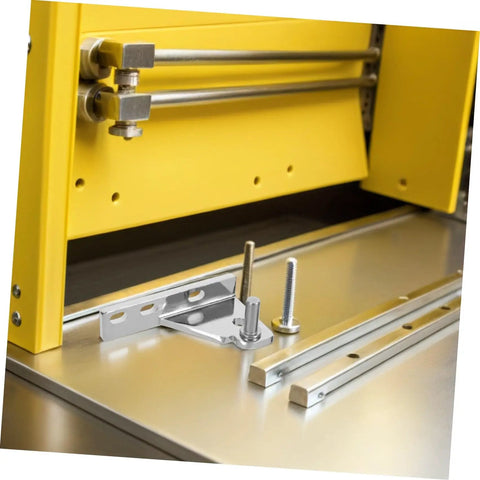 Beefy Heavy Duty Zinc Alloy Refrigerator Door Hinges, 4 Pack Universal Replacement For Commercial Freezers, Swivel Style, Corrosion Resistant, Easy Maintenance, Keeps Doors Aligned, Sealed, And Ready For Service mounted on a yellow freezer door