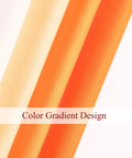 Close-up of Orange And White Ombre Light Filtering Privacy Curtains Set Of 2 Panels showcasing gradient design.