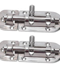 316 Stainless Marine Cabinet Lock Latch Sliding Kit with Polished Mirror Finish for Boats and RVs, Windows, Doors, Hatches, and Cabinets