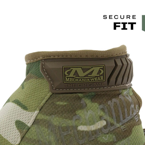 Close-up of Tactical Glove With Anti Slip Grip For Heavy Duty Work, Impact Resistant, And Touchscreen Compatible, Multicam Cuff