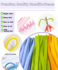 1000-Piece Pipe Cleaner Flower Kit With 18 Color Chenille Stems Complete Accessory Set And Instructions DIY Arts And Crafts Supplies