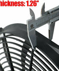 Thickness measurement of 1.26 inch for Street Ready 16 Inch Electric Radiator Cooling Fan With Smart Thermostat Wiring Switch.