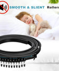 All-In-One Bendable Ceiling Curtain Track System With 12Ft Flexible Sliding Rails for easy install, shown coiled on a bed.