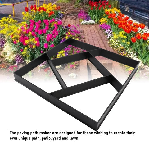 Reusable Concrete Walk Maker For DIY Garden Paths And Patio Pavers Create Stepping Stone Designs For Lawn Yard And Deck 40cm Paver Forms