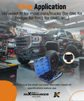Garage scene with truck tire repair using 13 Piece Spindle Nut Socket Set For KM Groove Nuts Lock Nut Removal And Installation