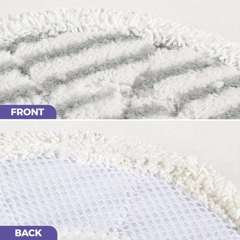 Replacement Steam Mop Pads For S7000 Series showing front and back view, featuring durable washable material.