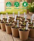 Eco Friendly 3.15 Inch Peat Pots Set Of 60 Biodegradable Seed Starter Pots With 60 Labels For Seed Starting And Garden Germination