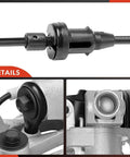 A-Premium steering column shift mechanism for Chevy/GMC; black plastic shift housing with metal mounting hardware, shown in front, side and close-up views.