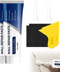 Two Piece Drywall Repair Kit With Mending Paste Scraper Sandpaper And Nozzle Extender For Quick Drying Holes And Cracks DIY Wall Patch