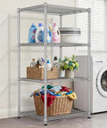 Beefy 4 Tier Wire Shelving Unit With 24 Inch Depth For Kitchen Garage Or Pantry Storage, Steel Shelves Support Up To 550 Lbs Each