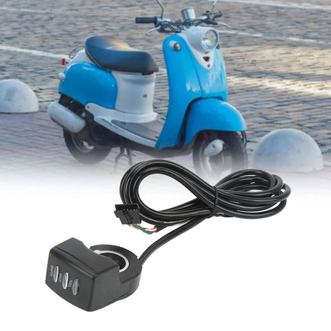 Thumb Throttle For Electric Bikes And Scooters With Battery Display 36V 48V Power Accelerator 65 Inch Cable Fits 22mm Handlebars Easy Install On Seven Eighths Inch Bars Smooth Response Speed Control