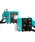 Pro Grade Intelligent Hot Air Soldering Station With Digital Display And Overheat Protection For PCB Desoldering, rear and front view