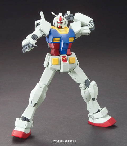 Gundam RX-78-2 Revive 1/144 Scale Gunpla Model Kit posed with modern proportions and fully articulated joints for epic poses.