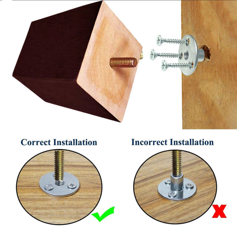 3 Inch Modern Furniture Legs Set Of 4 For Sofa Couch Bed Chair Desk Table With No Fuss Install Hardware Preinstalled M8 Bolts Metal Screws And Nuts For Quick Lift Stable Stand And Sleek Home Makeover