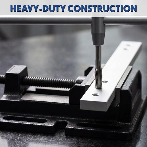 4 Inch Heavy Duty Vise For Drill Press And Small Bench Vise Built Tough For Home Shop Projects Ideal For Filing Sanding Metalworking Woodworking And Equipment Maintenance Cast Iron Construction holding metal bar