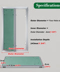 Specifications for No Sweat Flush Mount Drywall Access Panel Bulletproof Aluminum Frame With Insulation Pads 30X41 Inch design.