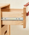 Heavy Duty 9 Inch Side Mount Drawer Slides Solid Ball Bearing Cabinet Hardware shown with drawer being pulled from cabinet.